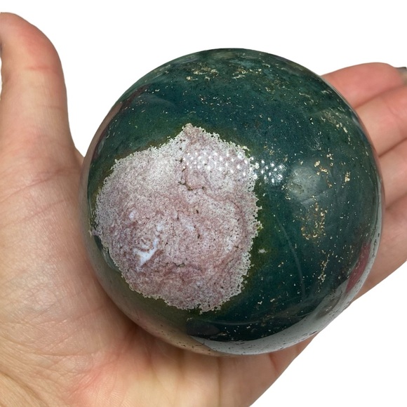 Ocean Jasper Sphere Natural Stone Crystal Crystals 73mm - Picture 8 of 10